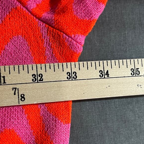 H&M‎ Divided Sweater Womens Size 4XL Red Pink Wave Print Knit Long Sleeve NEW - Picture 8 of 8